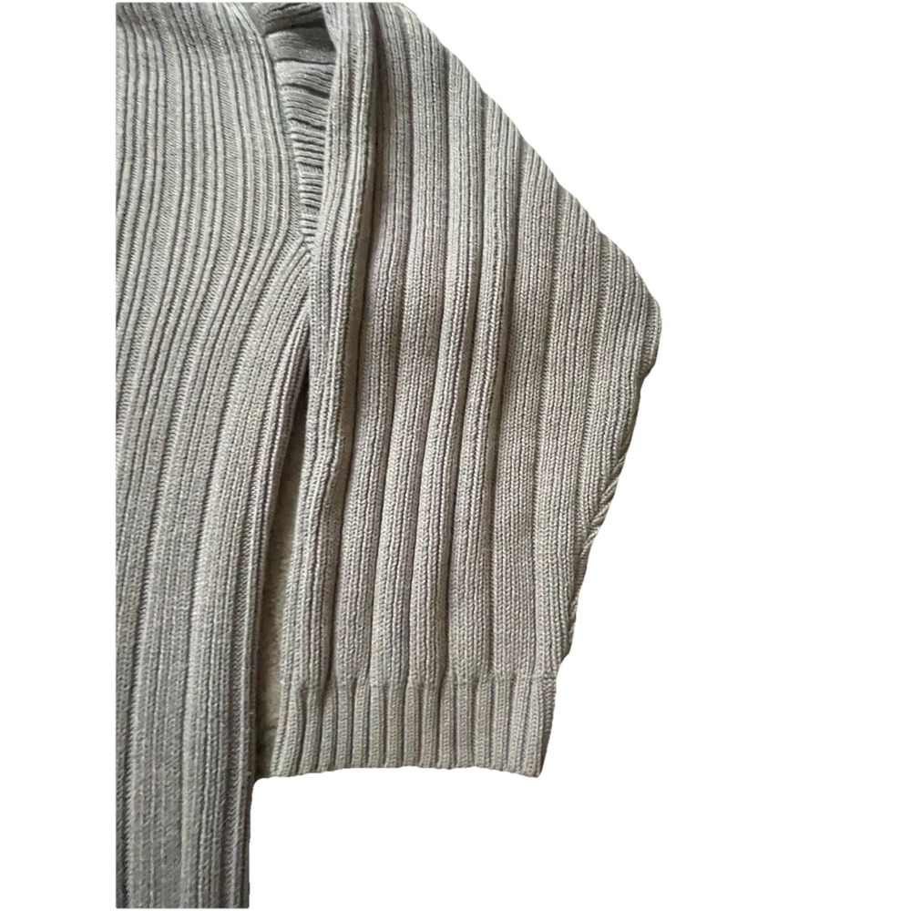 VTG Pure Playaz Mens Gray Y2K Hip Hop Spellout Cable Knit Turtleneck Sweater L - Picture 4 of 9